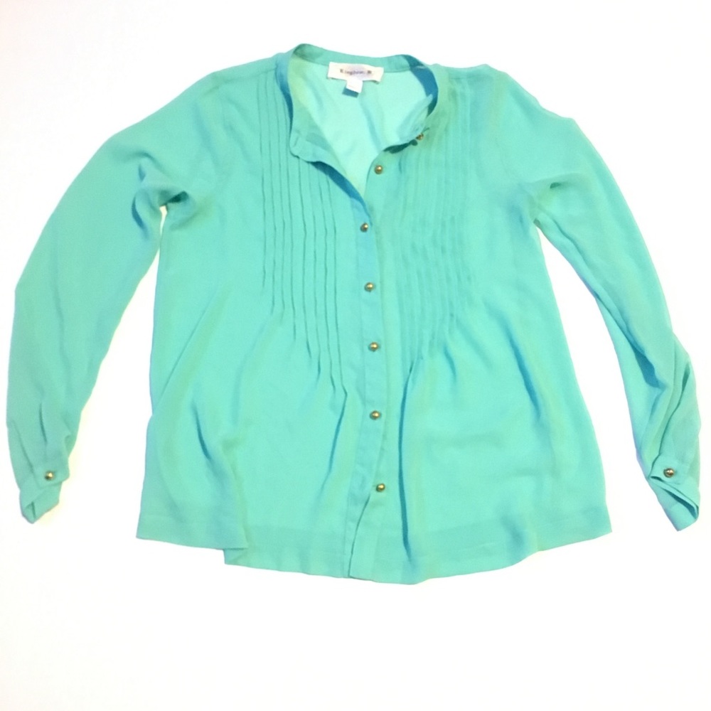 "Kingdom B" Pistachio Sheer Blouse